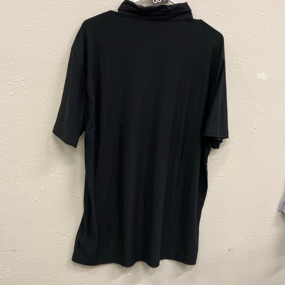 Vuori men’s Strato Tech Performance Polo Shirt black collared buttons down short - Picture 8 of 9